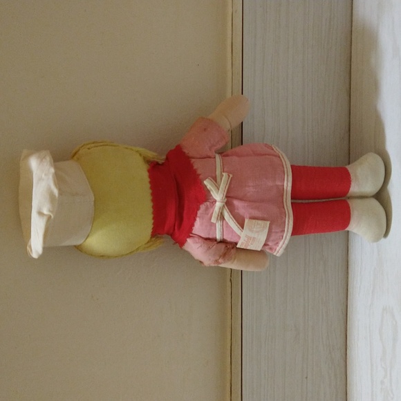 Vintage Knickerbocker Campbells Soup Kid Girl Fabric 12” Rag Doll Cloth Chef - Picture 2 of 5